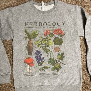Harry Potter Herbology Sweatshirt Grey Crewneck S